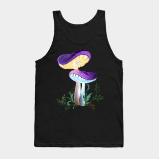 Two Glowing Mushrooms Tank Top